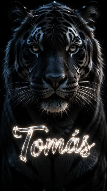 Tomas - Tigre Negro Imponente Neón
