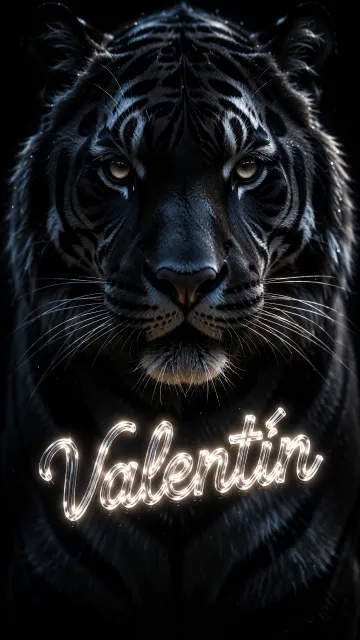 Valentin - Tigre Negro Imponente Neón