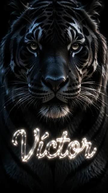 Victor - Tigre Negro Imponente Neón