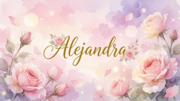 Alejandra horizontal - Rosas de Acuarela Mágica