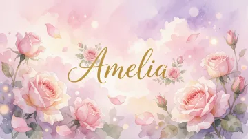 Amelia horizontal - Rosas de Acuarela Mágica