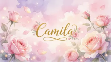 Camila horizontal - Rosas de Acuarela Mágica