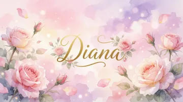 Diana horizontal - Rosas de Acuarela Mágica