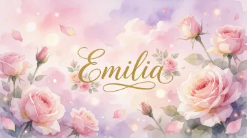 Emilia horizontal - Rosas de Acuarela Mágica