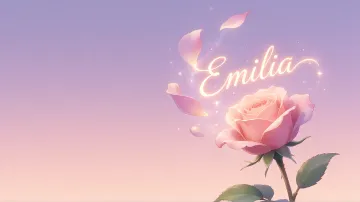 Emilia horizontal - Rosa Etérea Iluminada