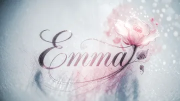 Fondo de pantalla horizontal con el nombre Emma - Rosa Eterna