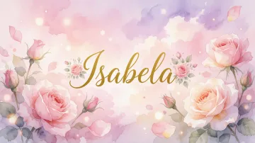 Isabela horizontal - Rosas de Acuarela Mágica