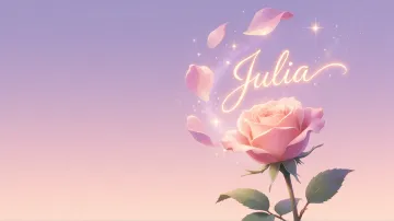 Julia horizontal - Rosa Etérea Iluminada