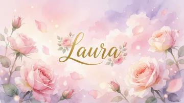 Laura horizontal - Rosas de Acuarela Mágica