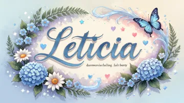 Leticia horizontal - Magia en Cursiva