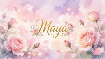 Maya horizontal - Rosas de Acuarela Mágica
