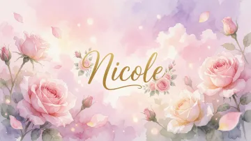 Nicole horizontal - Rosas de Acuarela Mágica