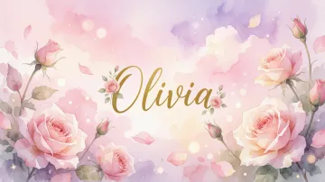 Olivia horizontal - Rosas de Acuarela Mágica