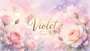 Violet horizontal - Rosas de Acuarela Mágica