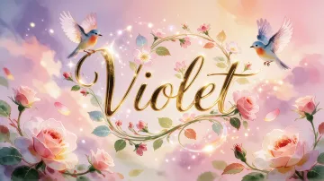 Violet horizontal - Jardín Mágico Primaveral