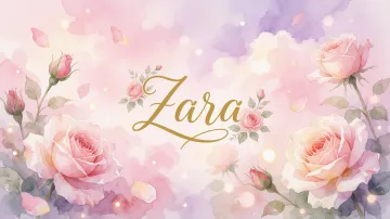 Zara horizontal - Rosas de Acuarela Mágica