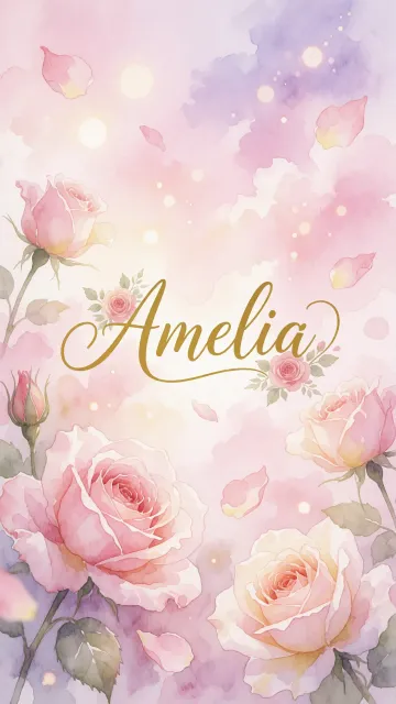 Amelia - Rosas de Acuarela Mágica