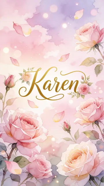Karen - Rosas de Acuarela Mágica