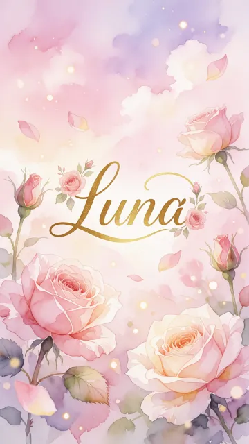 Luna - Rosas de Acuarela Mágica