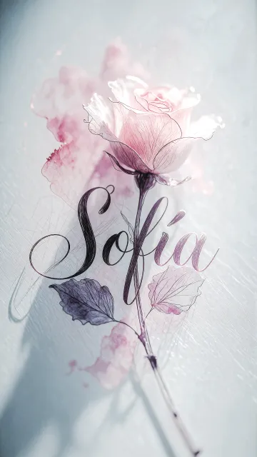 Fondo de pantalla vertical con el nombre Sofia - Rosa Eterna
