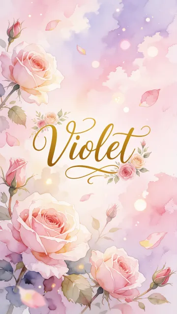 Violet - Rosas de Acuarela Mágica